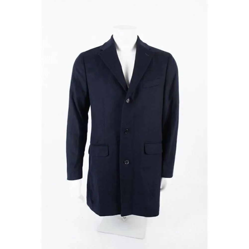 Massimo Dutti Mens Wool Cashmere Slim Coat Jacket